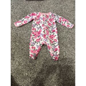 ❤️Wonder Nation Baby Girl Floral Sleeper 0-3M